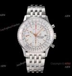 Swiss Grade Breitling Navitimer 1 41mm KOR Factory A7750 Watch Stainless Steel White Dial